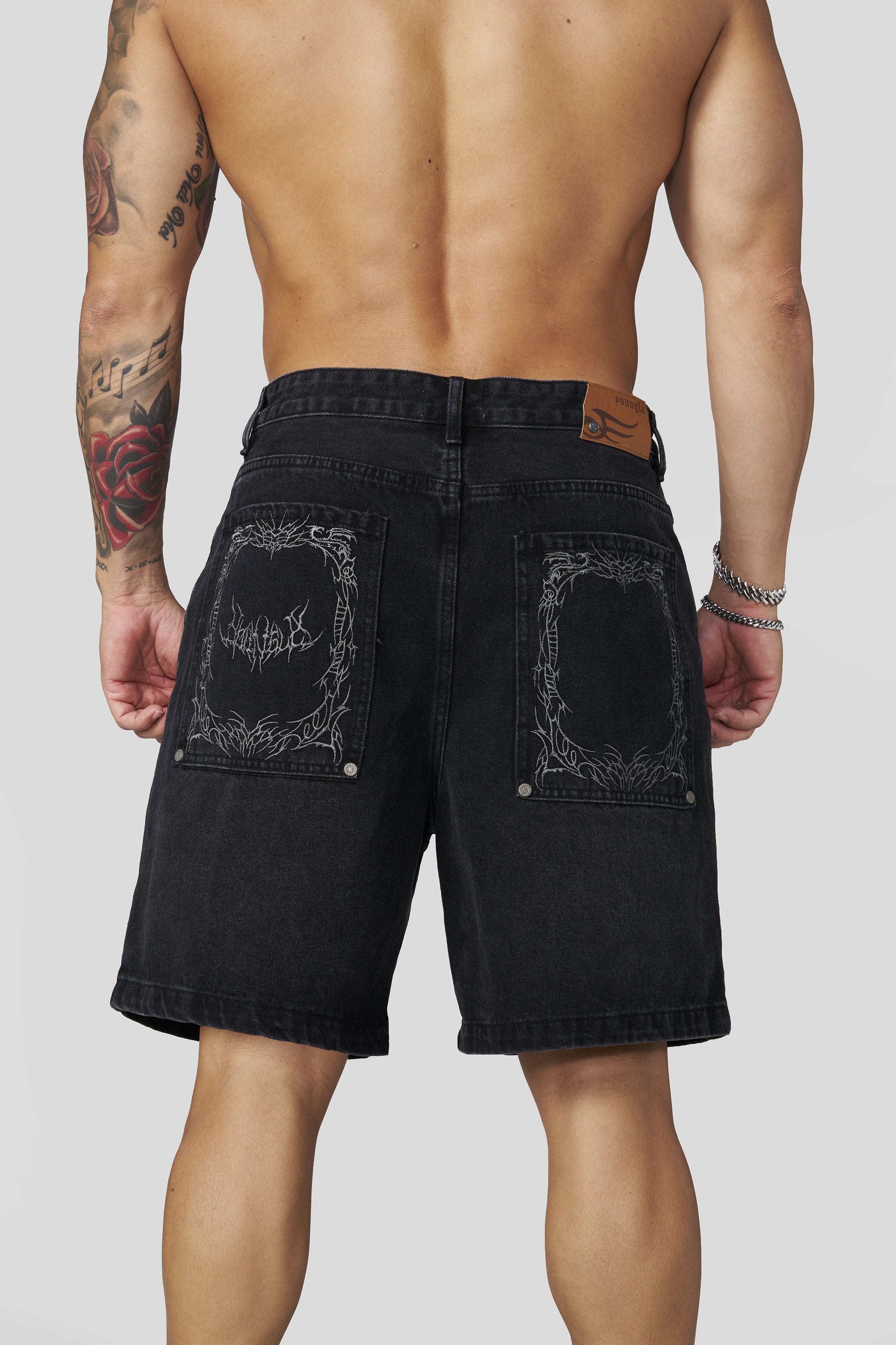 1025 - Phantom Embroidery Jorts