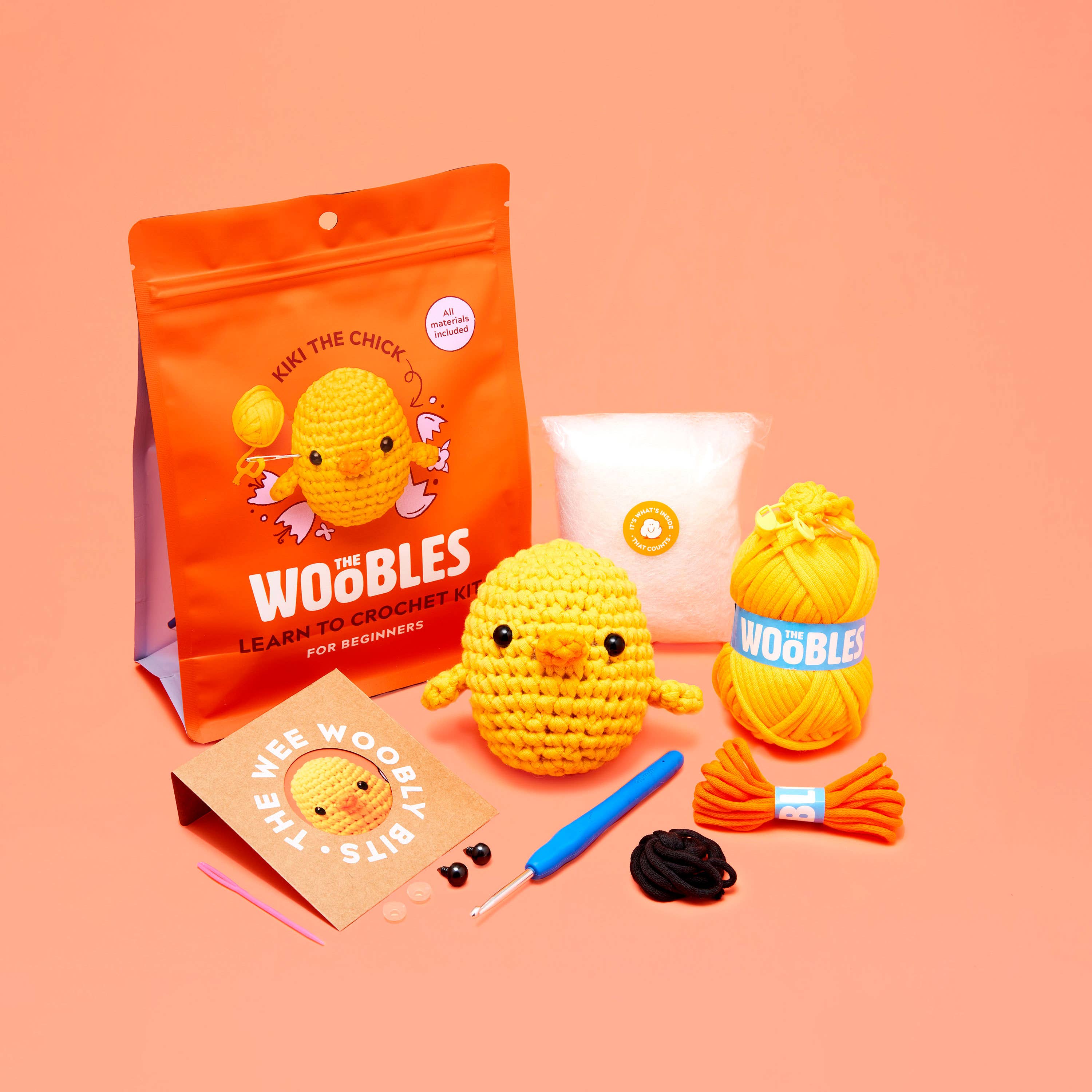 Woobles Beginner Crochet Kit - Kiki the Chick
