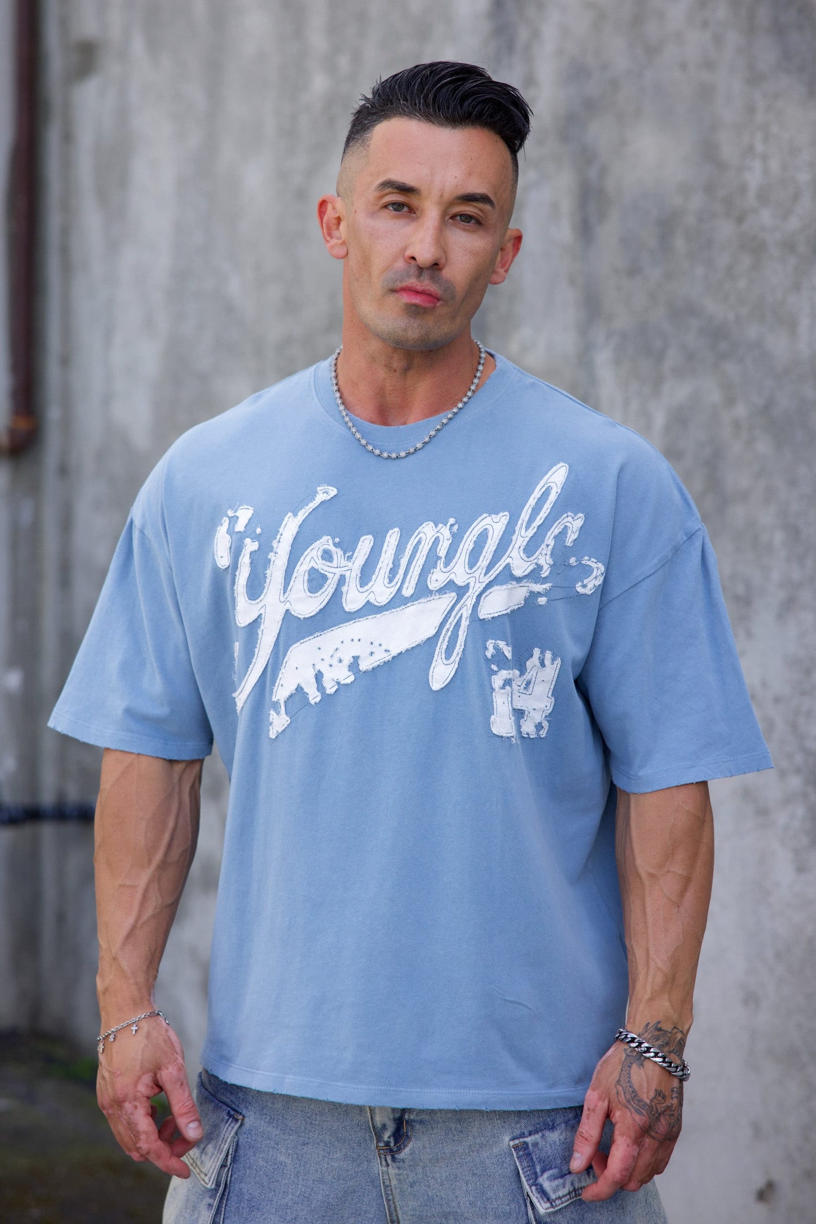 4182 - Distressed Script Tees
