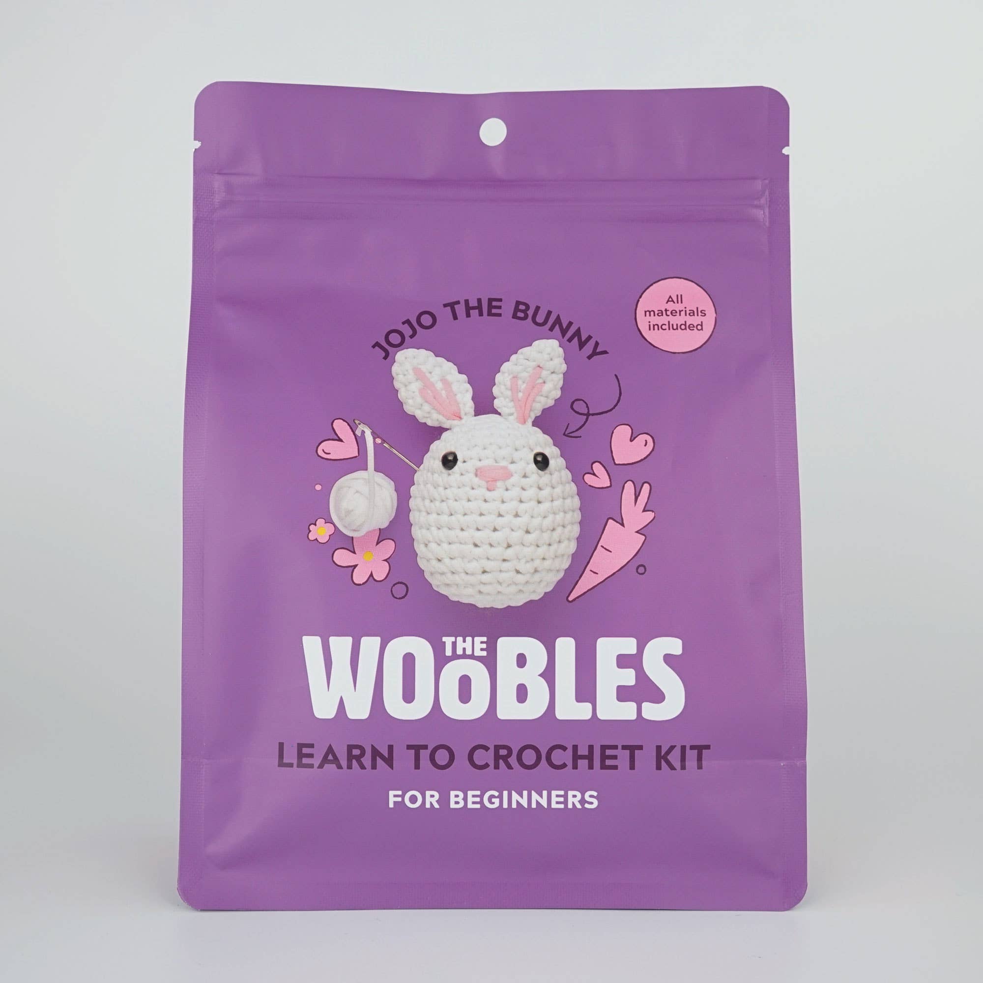 Woobles Beginner Crochet Kit - Jojo the Bunny
