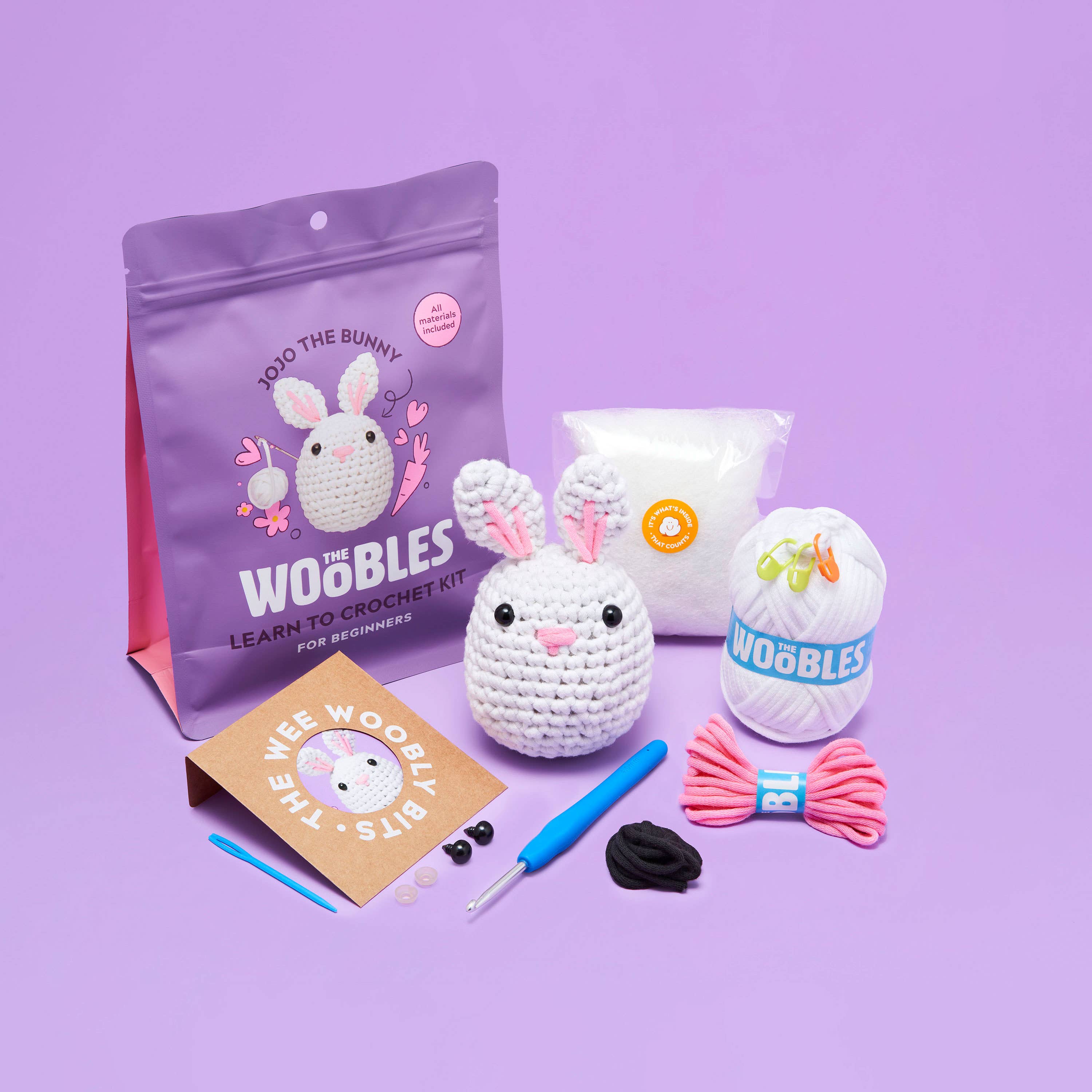 Woobles Beginner Crochet Kit - Jojo the Bunny