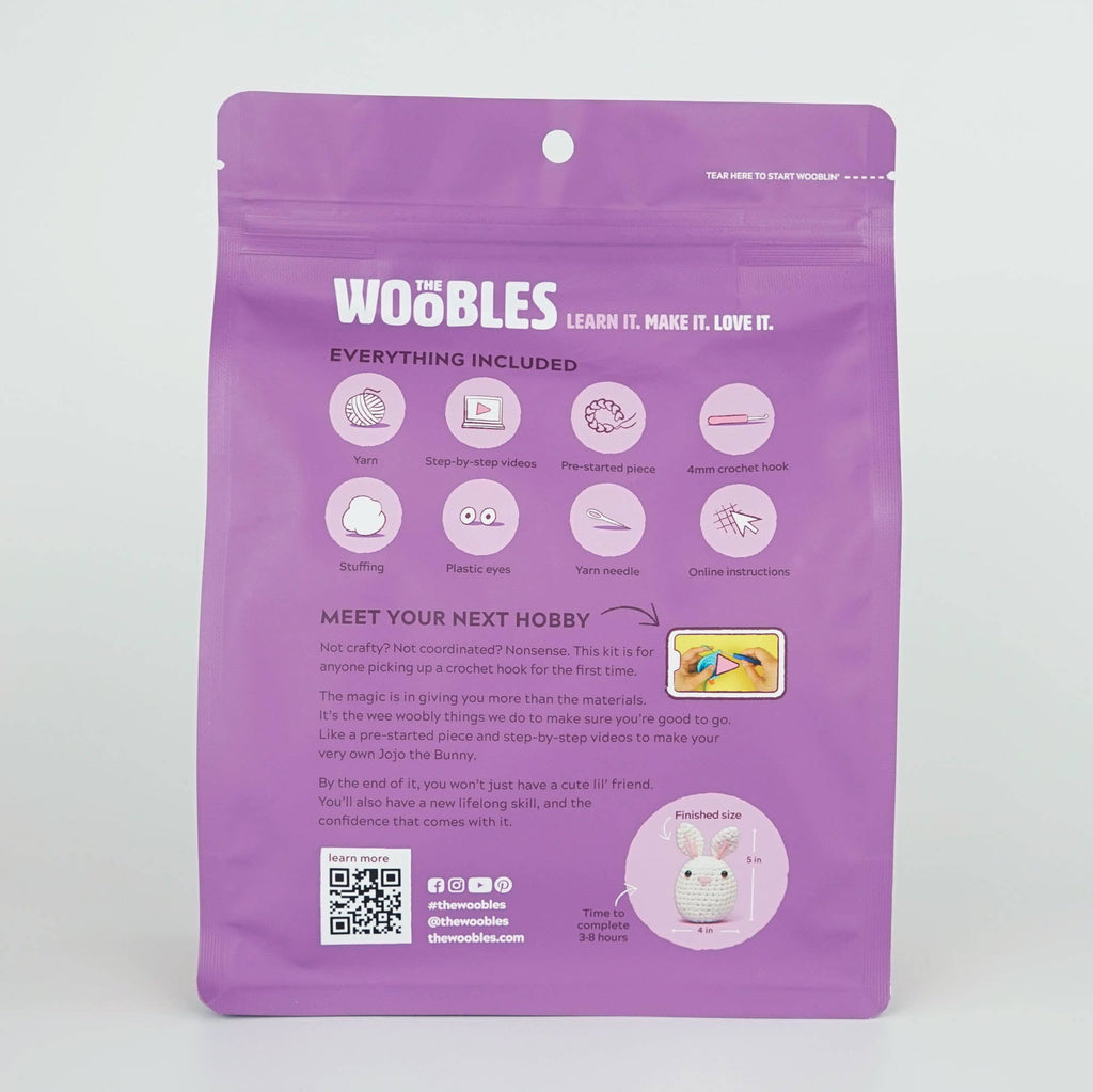 Woobles Beginner Crochet Kit - Jojo the Bunny