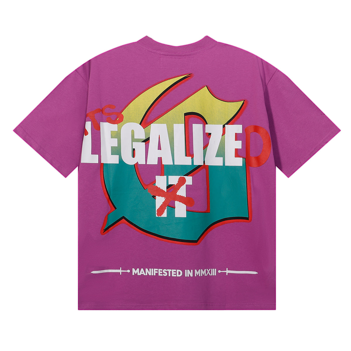 Godspeed T-shirts Biochemical Skull Poppy Print Cotton Casual Short Sleeve Men and Women