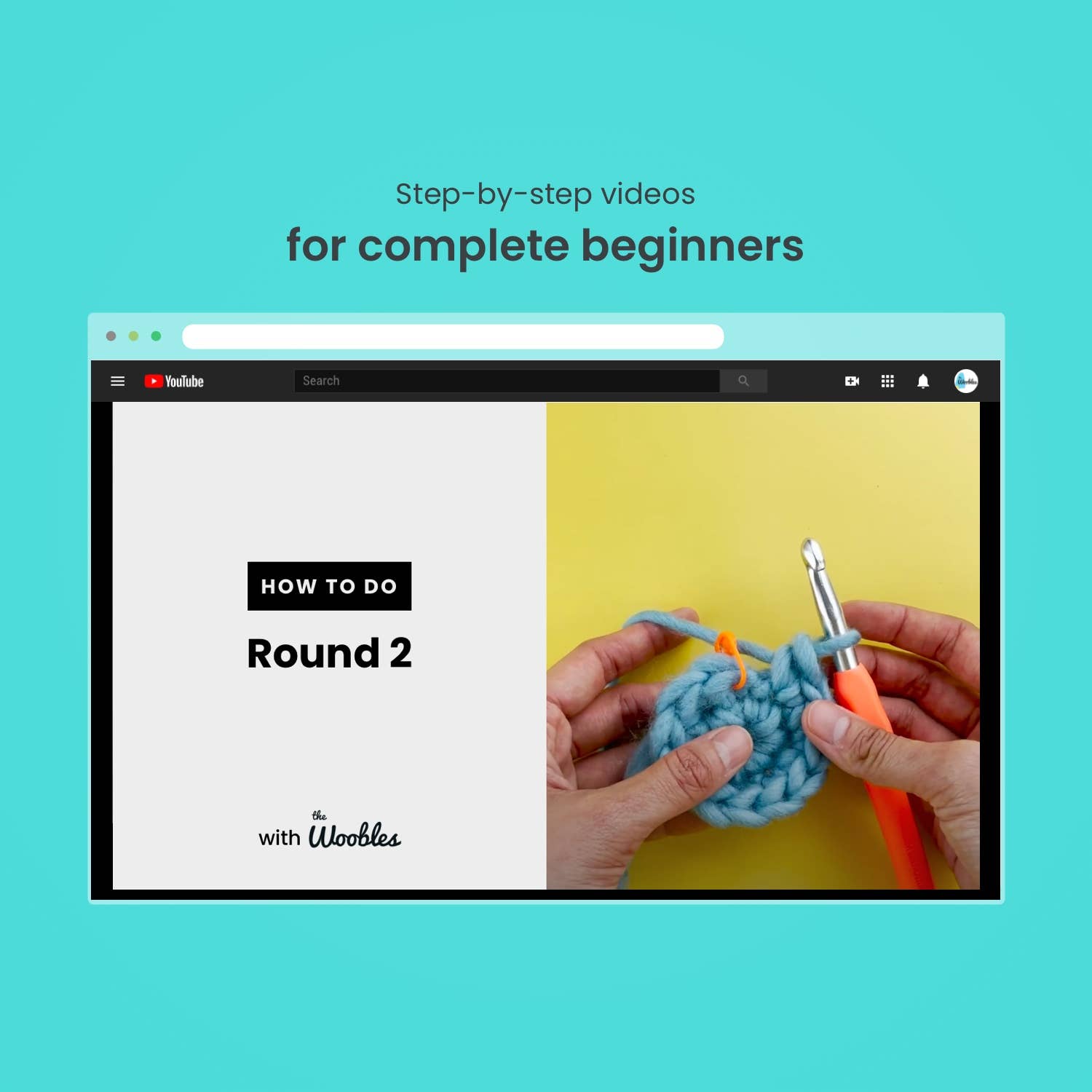 Woobles Beginner Crochet Kit - Sebastian the Lion