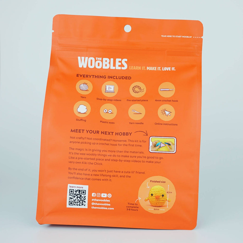 Woobles Beginner Crochet Kit - Kiki the Chick