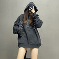 Askyurself Hoodie Letter High Street Loose Terry Casual Hooded Sweater