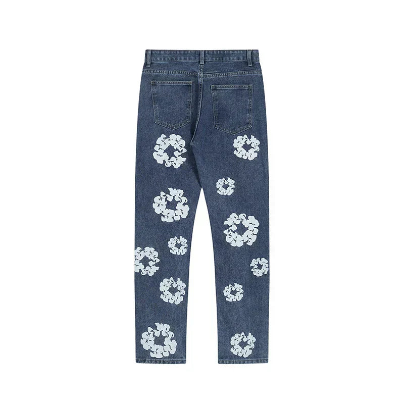 Denim Tears Outfit:Hoodie/Sweatpants (Separate Purchase Options) Casual Denim Jacket Coat Jeans Suit
