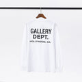 Gallery Dept T-shitrs Vintage Letter Print round Neck Long Sleeve T-shirt