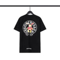 CHH Chrome Heart T Shirts Croix Cross Leather Printed Short Sleeve T-Shirt