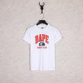 Bathing Ape T-Shirt Black White Summer Cartoon Letter Print Casual Short Sleeve T-shirt