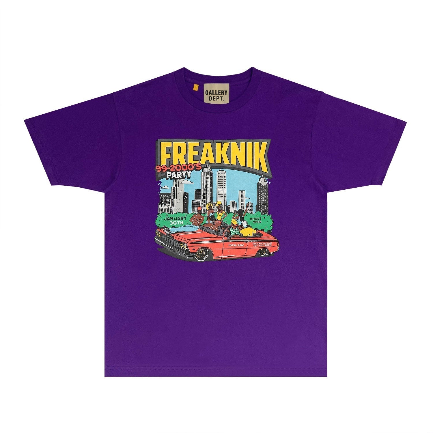 Gallery Dept T Shirt Retro Printed Loose Short-Sleeved Shirt