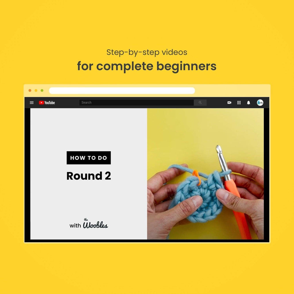 Woobles Beginner Crochet Kit - Fred the Dinosaur